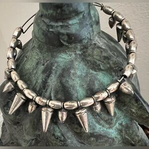Alex and Ani Silver Spike Bangle bracelet.